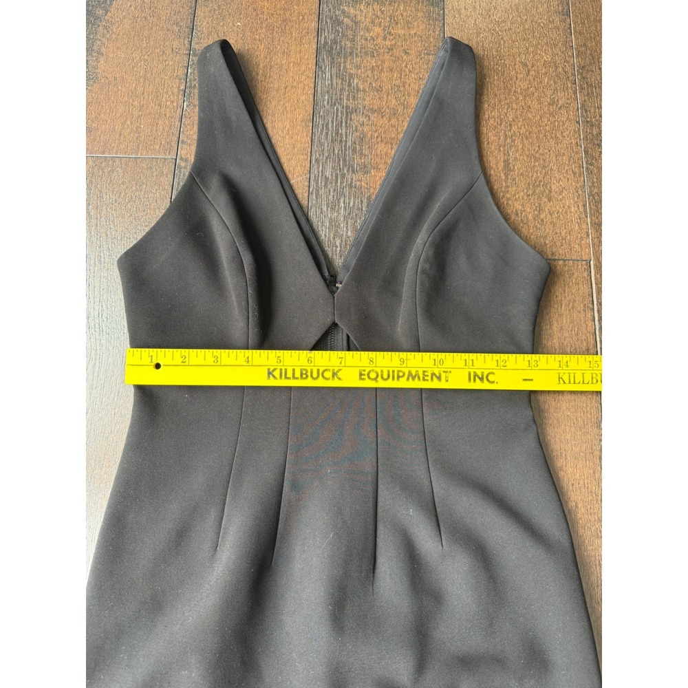 Alice + Olivia Yve black V-Neck Mesh Back Cutout Sheath Dress Size‎ 4 minimal - Picture 9 of 9
